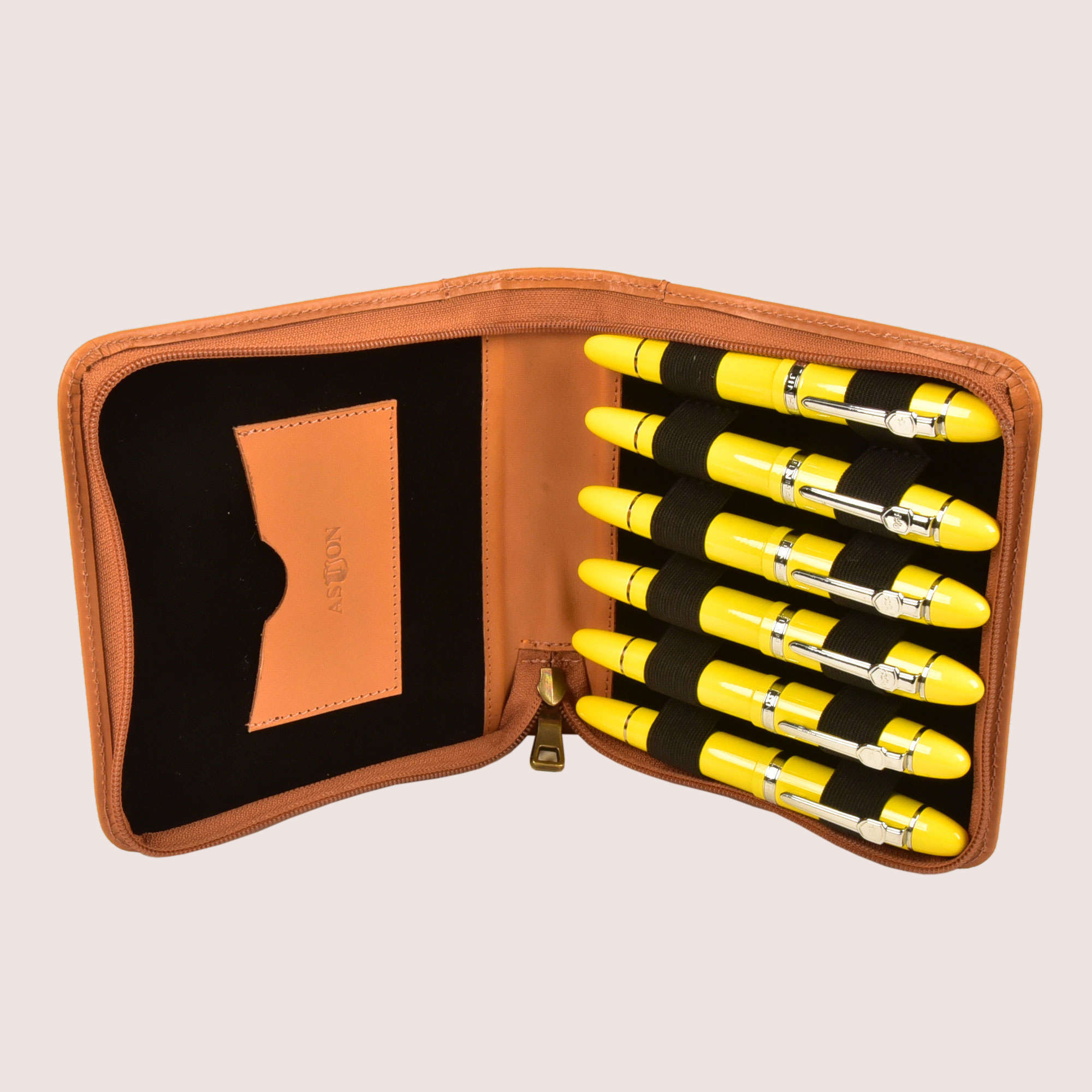 Leather Pen Case for 6 Pens Leather Pen Case for 6 Pens