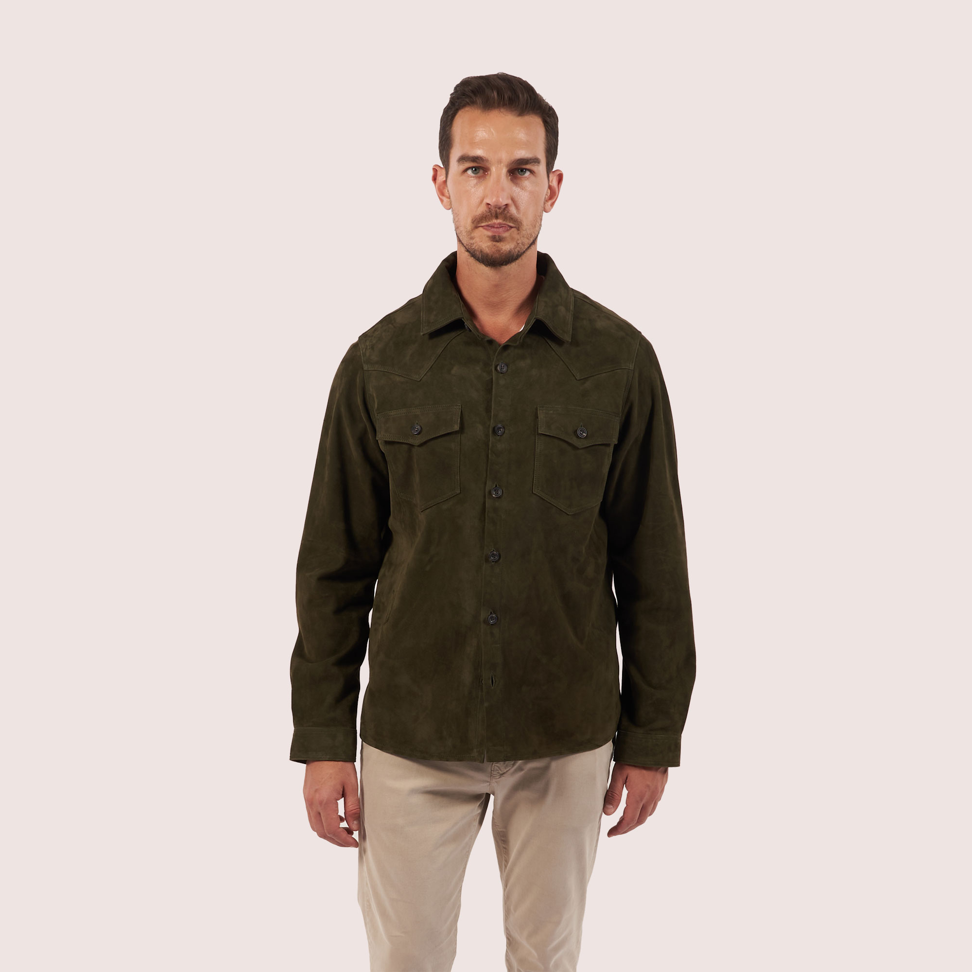Langley goat suede shirt Langley goat suede shirt