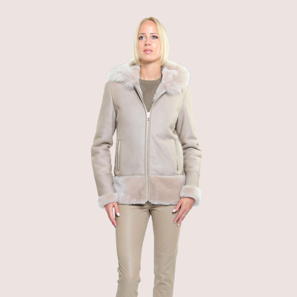 Crystal Shearling Coat