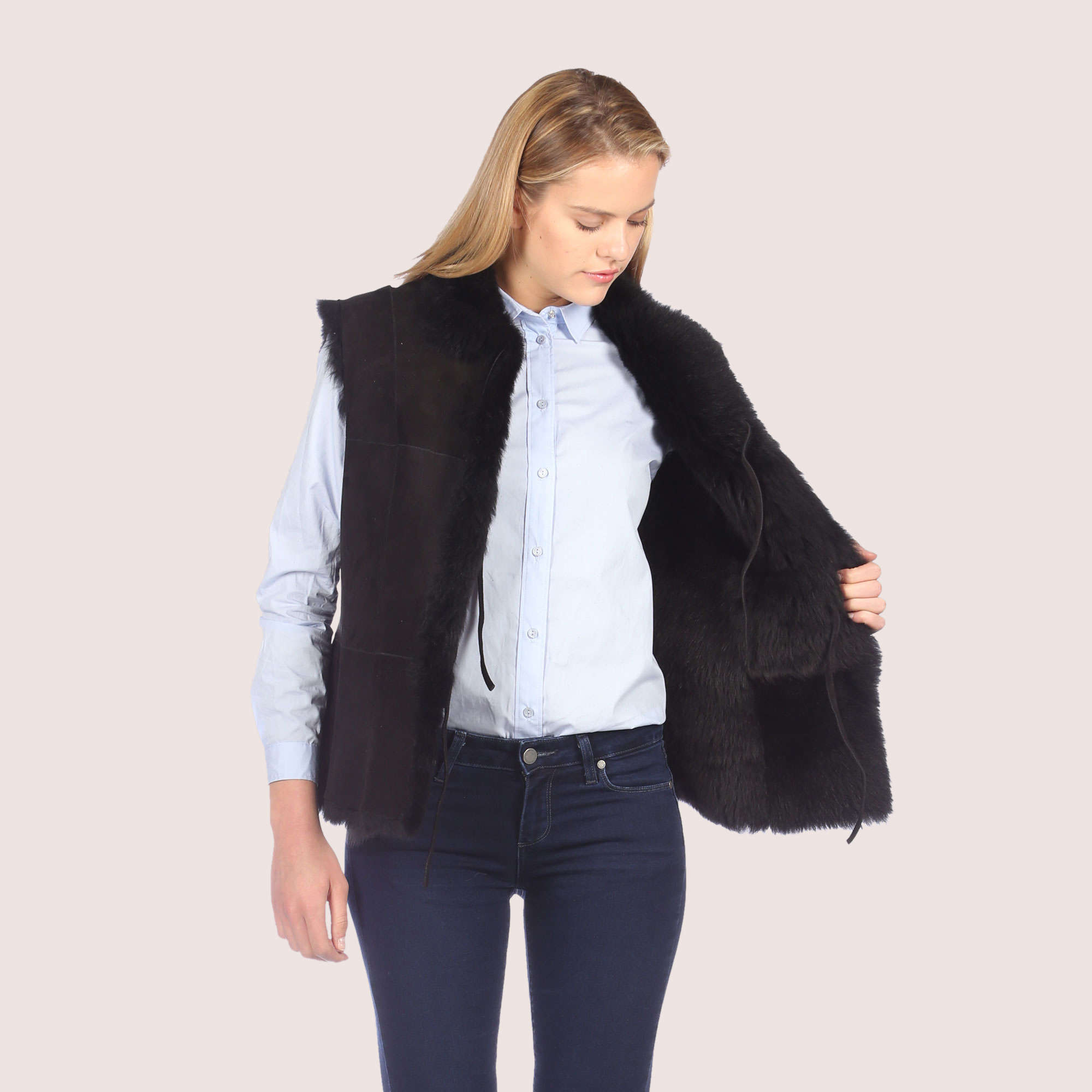 Gardenia Toscana Shearling Vest