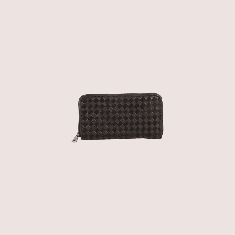 Nikki Woven Leather Wallet